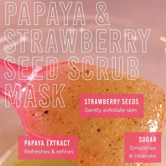 ⭐️Free bundled with 2+items⭐️Refreshing Papaya&Strawberry Seed Scrub Facial Mask - Picture 3 of 4